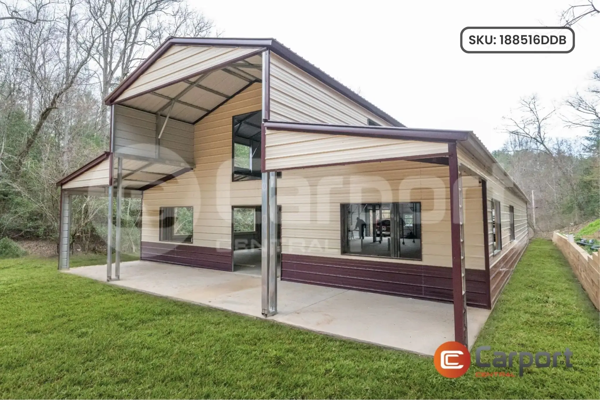 18’ x 85’ x 16’ Drop Down Barn