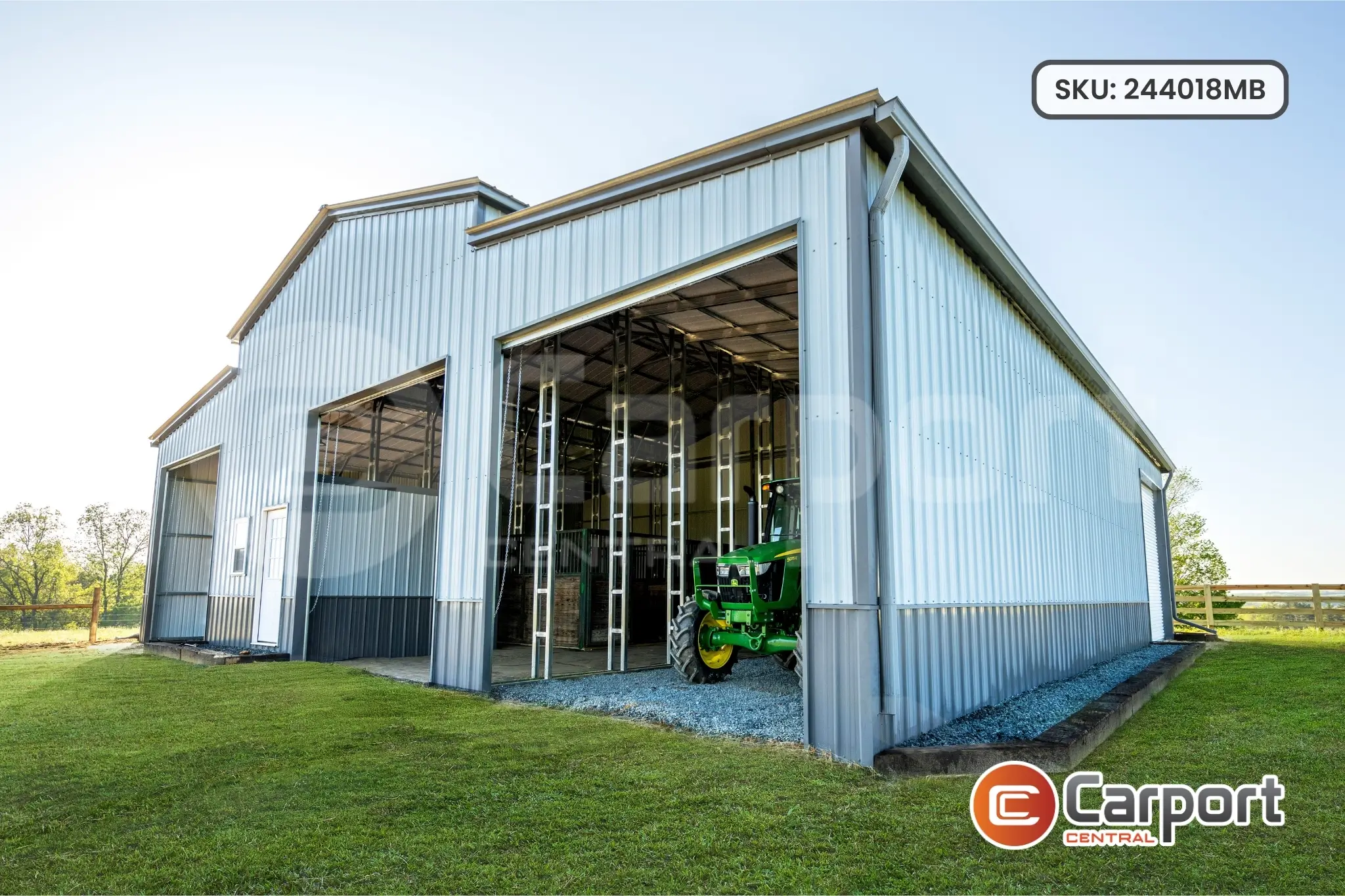 24’ x 40’ x 18’ Metal Barn