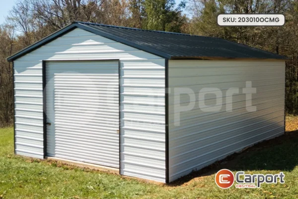 20’ x 30’ x  10’ One-Car Metal Garage