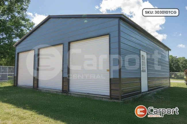 30’ x 30’ x 10’ Three Car Garage