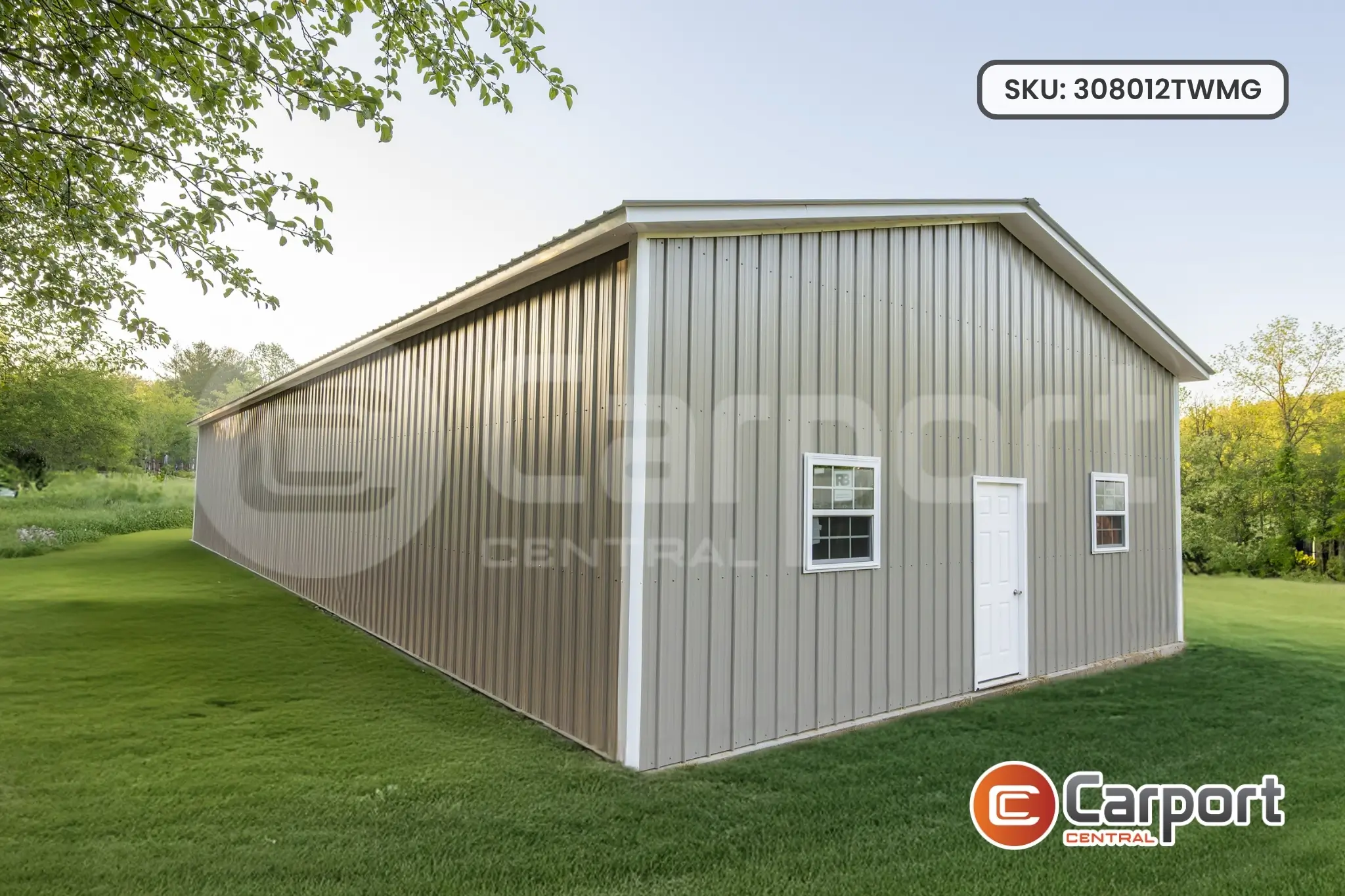 30’ x 80’ x 12’ Triple Wide Metal Garage