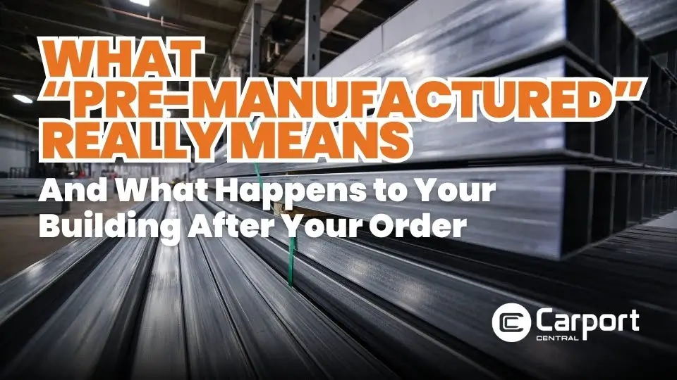 What “Pre-Manufactured” Really Means, And What Happens to Your Building After Your Order What “Pre-Manufactured” Really Means, And What Happens to Your Building After Your Order